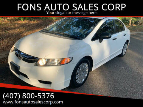 2009 Honda Civic for sale at FONS AUTO SALES CORP in Orlando FL