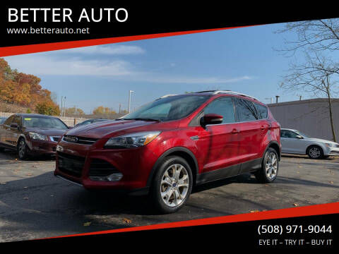 2016 Ford Escape for sale at BETTER AUTO in Attleboro MA