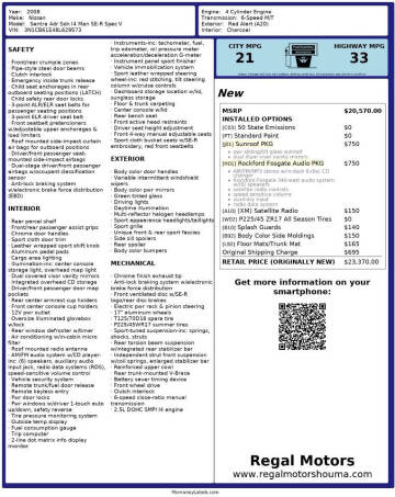 2008 Nissan Sentra SE-R Spec V