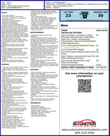 2013 Buick Encore Convenience