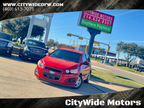 2012 Chevrolet Sonic for sale at CityWide Motors in Garland TX