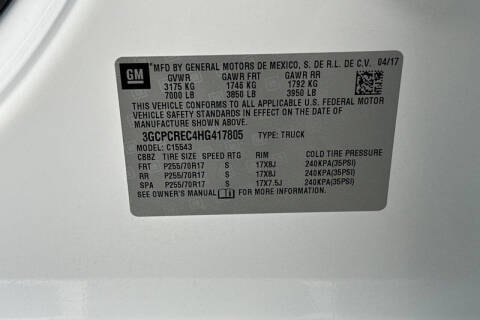 2017 Chevrolet Silverado 1500