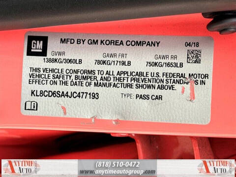 2018 Chevrolet Spark 1LT CVT