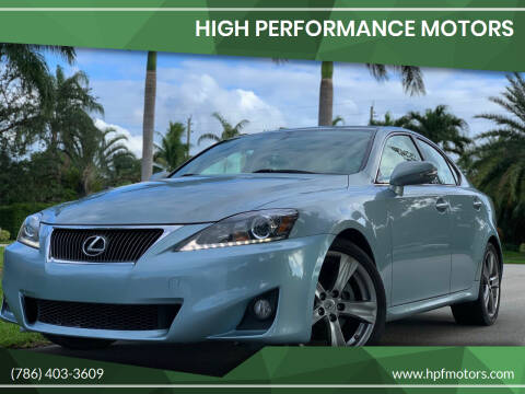 2012 Lexus IS 250 for sale at HIGH PERFORMANCE MOTORS in Hollywood FL