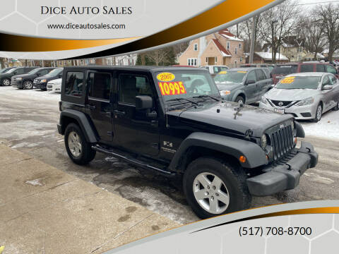 2007 Jeep Wrangler Unlimited for sale at Dice Auto Sales in Lansing MI