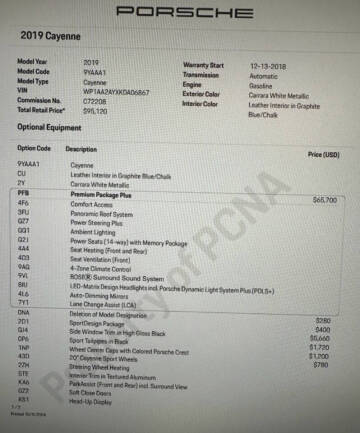 2019 Porsche Cayenne