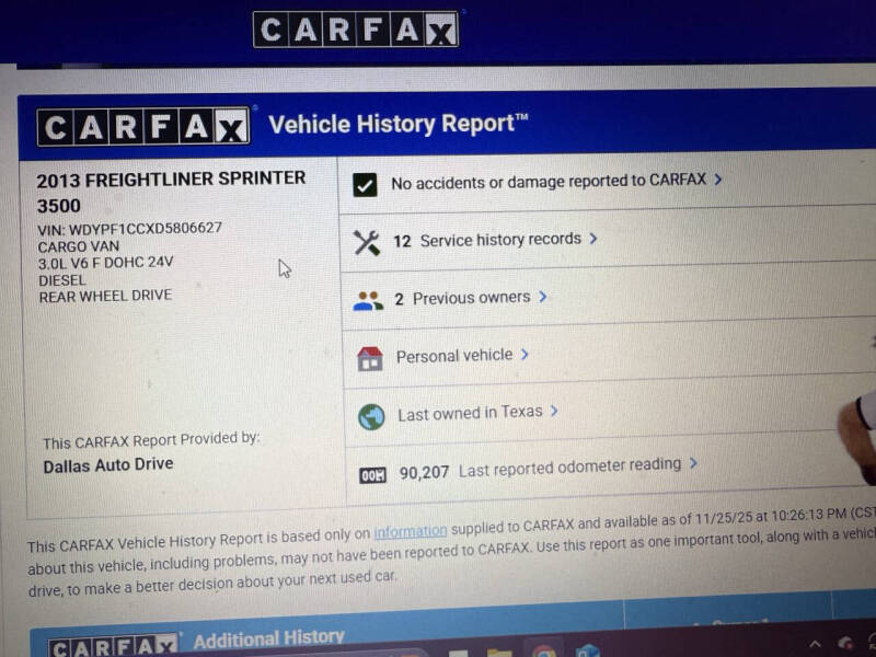 2013 Freightliner Sprinter 3500