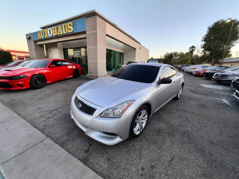 2010 Infiniti G37 Coupe for sale at AutoHaus in Loma Linda CA