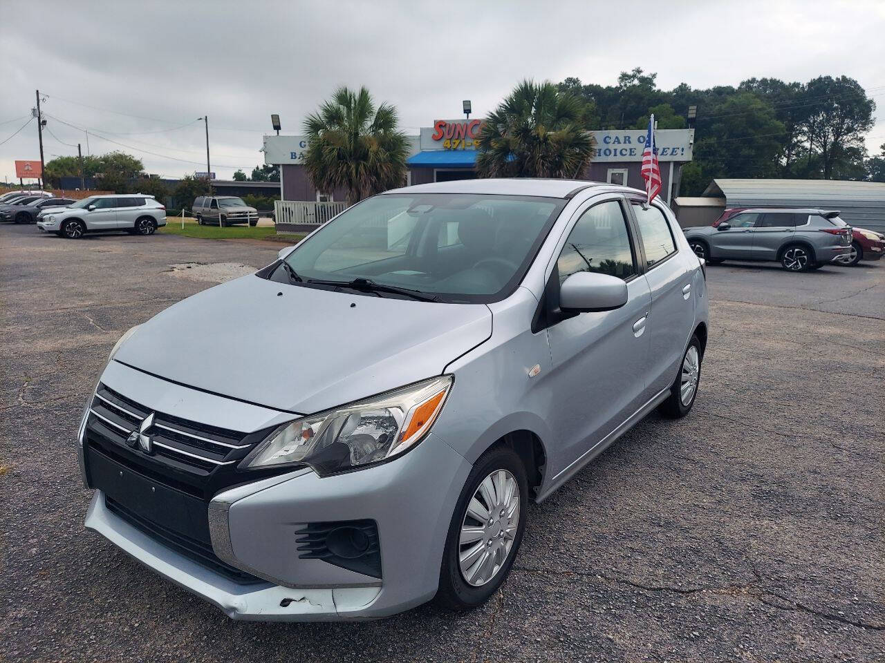Silver 2021 Mitsubishi Mirage ES ES 4dr Hatchback CVT 2