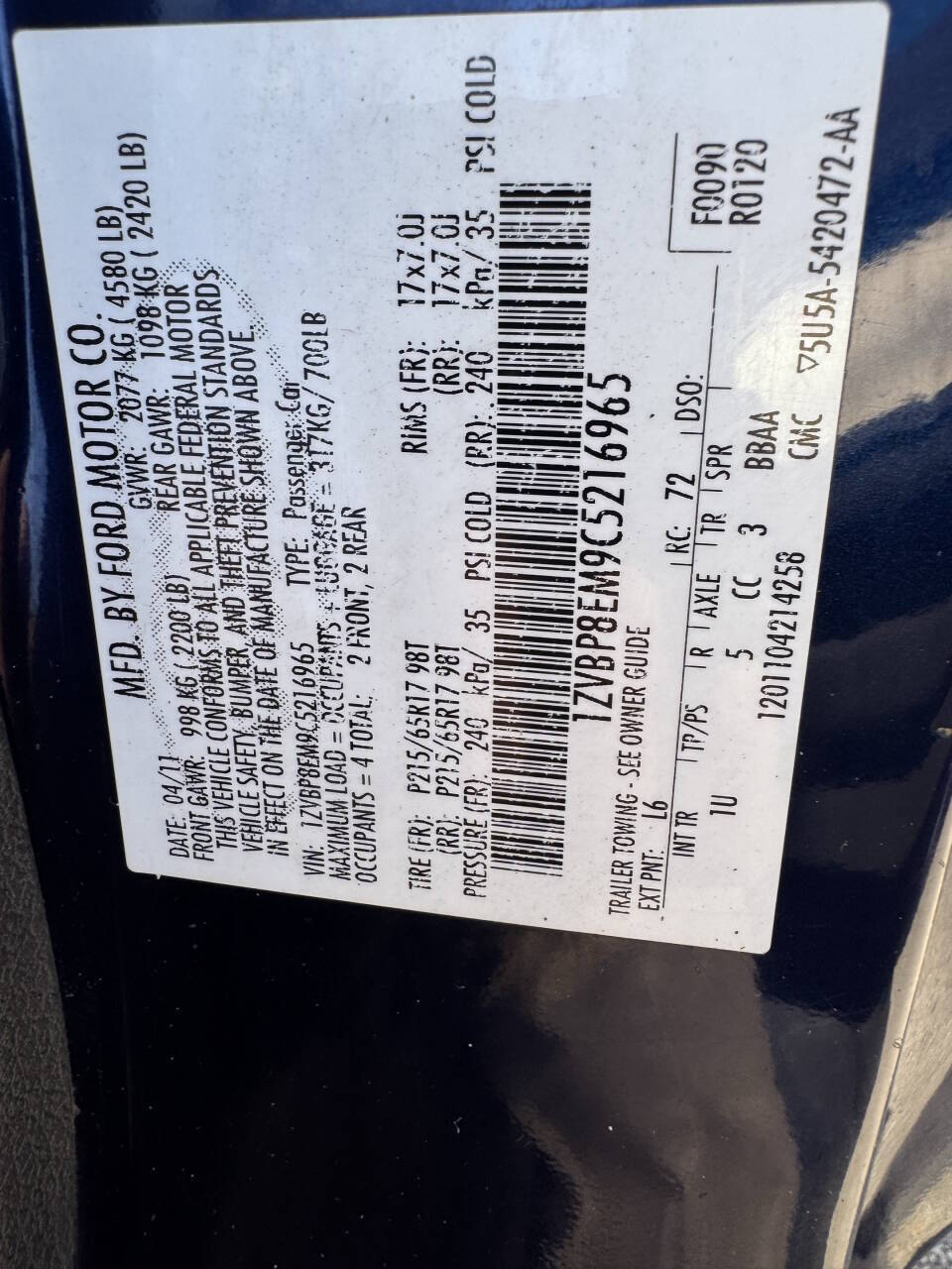 Dk. Blue 2012 Ford Mustang V6 Convertible V6 2dr Convertible 35