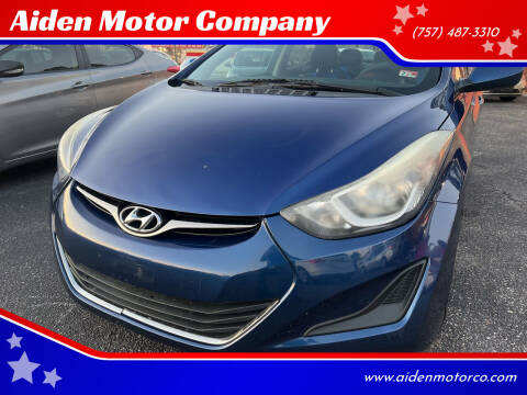 2016 Hyundai Elantra for sale at Aiden Motor Company in Portsmouth VA