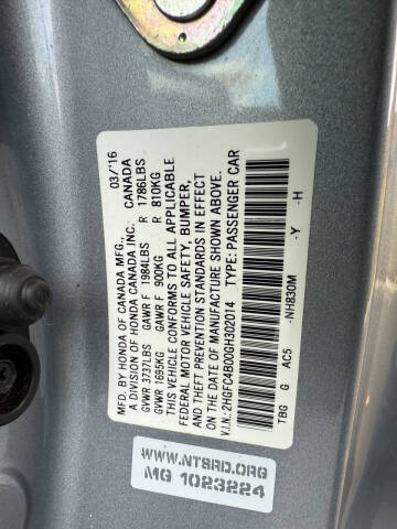 2016 Honda Civic LX-P