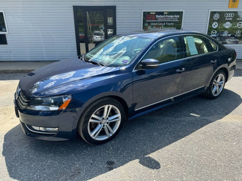 Used 2013 Volkswagen Passat SEL with VIN 1VWCN7A3XDC044884 for sale in Bath, ME