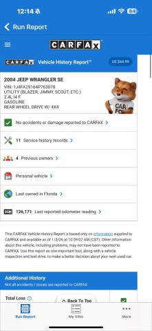 2004 Jeep Wrangler SE