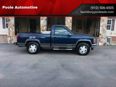 1996 GMC Sierra 1500 for sale at Poole Automotive in Laurinburg NC