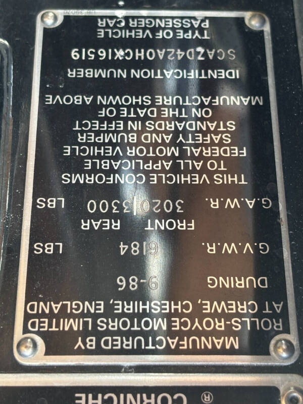 1987 Rolls-Royce Corniche