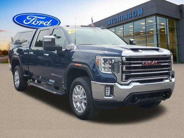 Used 2022 GMC Sierra 2500HD SLT with VIN 1GT49NE73NF159836 for sale in Belleville, MI