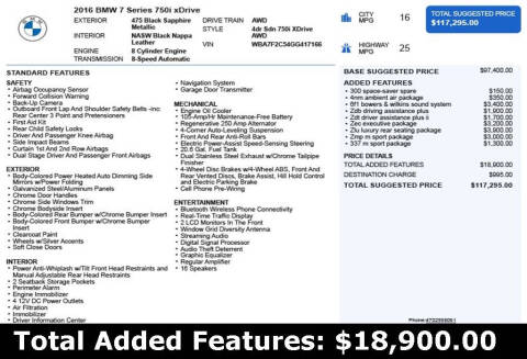 2016 BMW 7 Series 750i xDrive