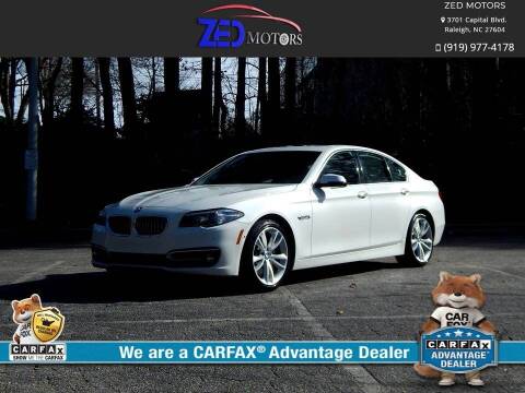 2016 BMW 5 Series for sale at Zed Motors in Raleigh NC