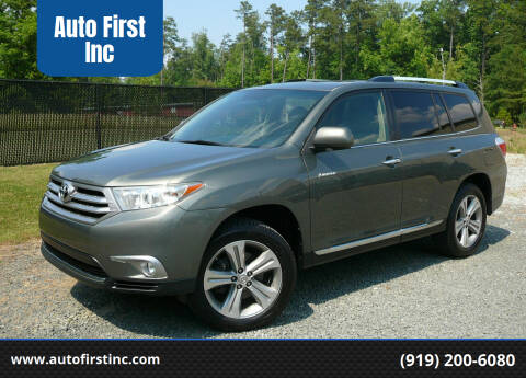 2012 Toyota Highlander for sale at Auto First Inc in Durham NC