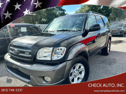 2003 Toyota Sequoia for sale at CHECK AUTO, INC. in Tampa FL