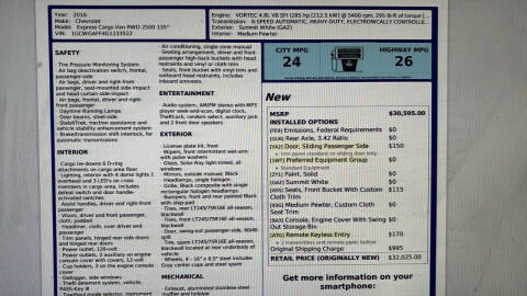 2016 Chevrolet Express 2500