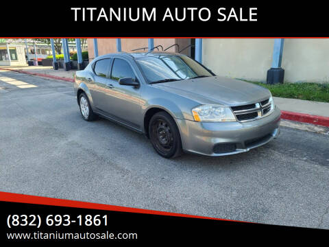 2013 Dodge Avenger for sale at TITANIUM AUTO SALE in Houston TX