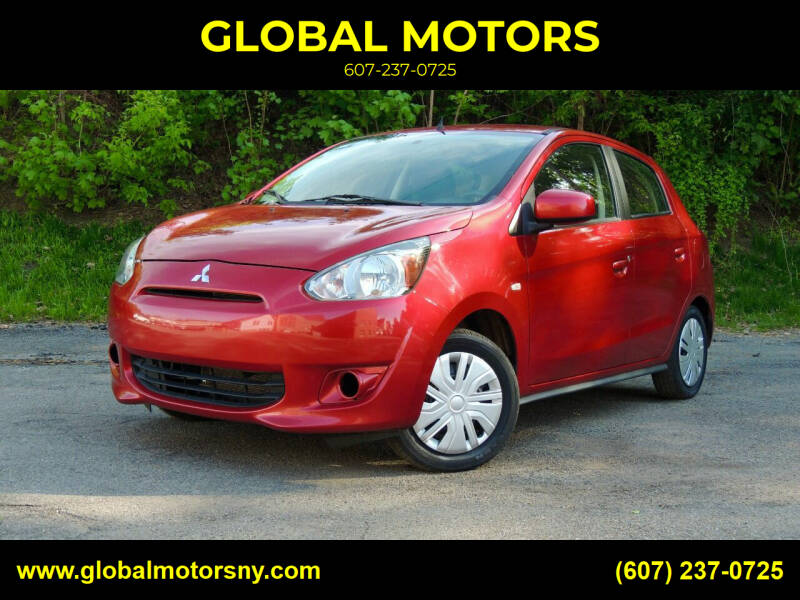 2014 Mitsubishi Mirage for sale at GLOBAL MOTORS in Binghamton NY