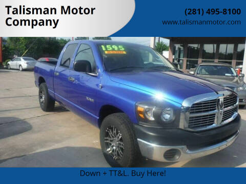 2008 Dodge Ram Pickup 1500 for sale at Talisman Motor Company in Houston TX