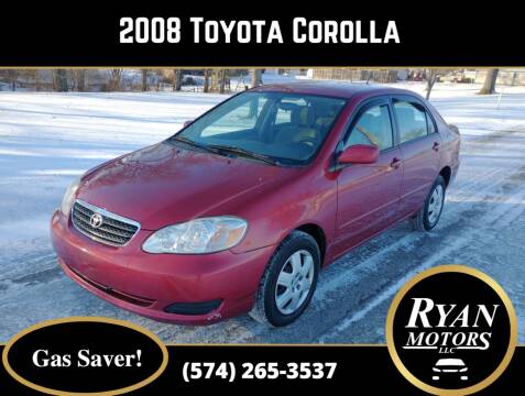 2008 Toyota Corolla for sale at Ryan Motors LLC in Warsaw IN