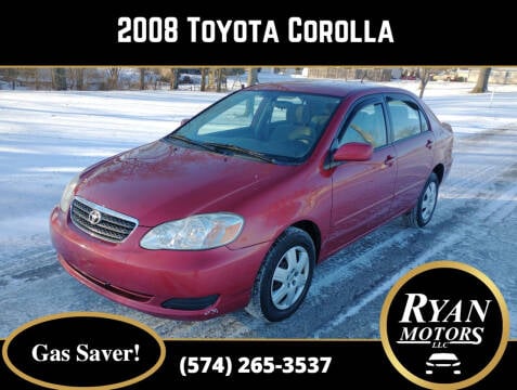 2008 Toyota Corolla for sale at Ryan Motors LLC in Warsaw IN