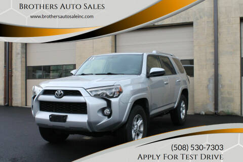 2015 Toyota 4Runner for sale at Brothers Auto Sales in Wrentham MA