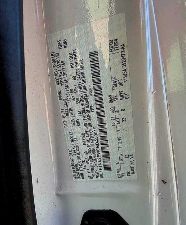 2011 Ford E-Series E-250