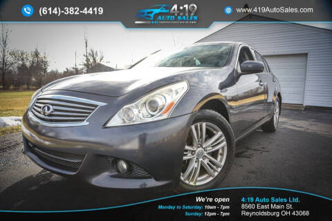 2011 Infiniti G25 Sedan for sale at 4:19 Auto Sales LTD in Reynoldsburg OH