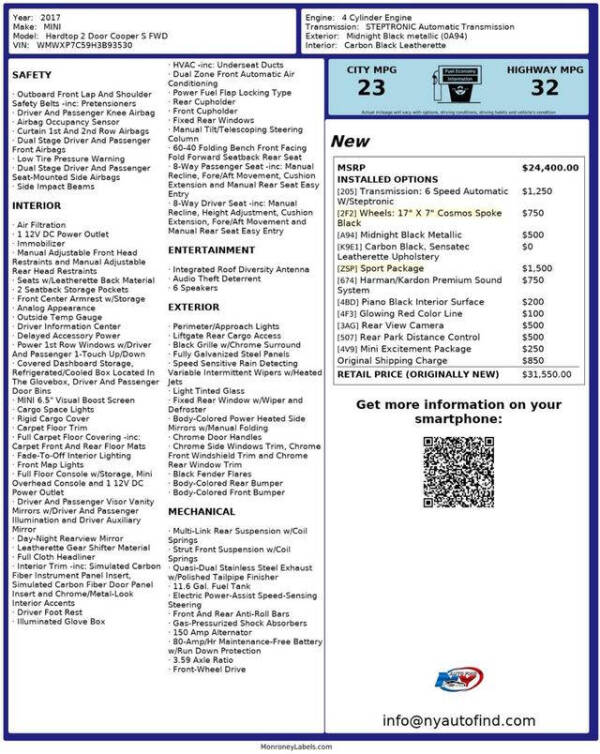 2017 MINI Hardtop 2 Door Cooper S