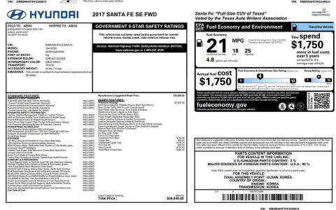 2017 Hyundai Santa Fe SE