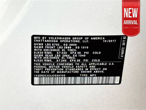 2018 Volkswagen Atlas V6 SEL