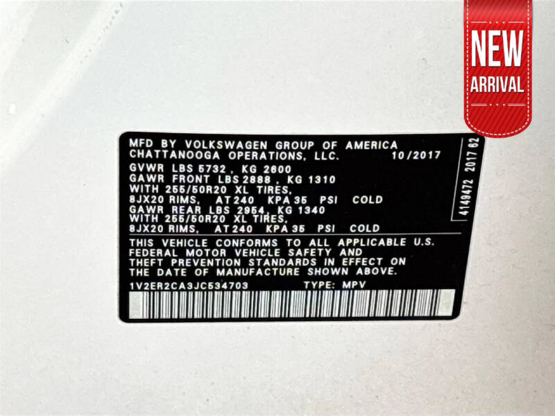 2018 Volkswagen Atlas V6 SEL