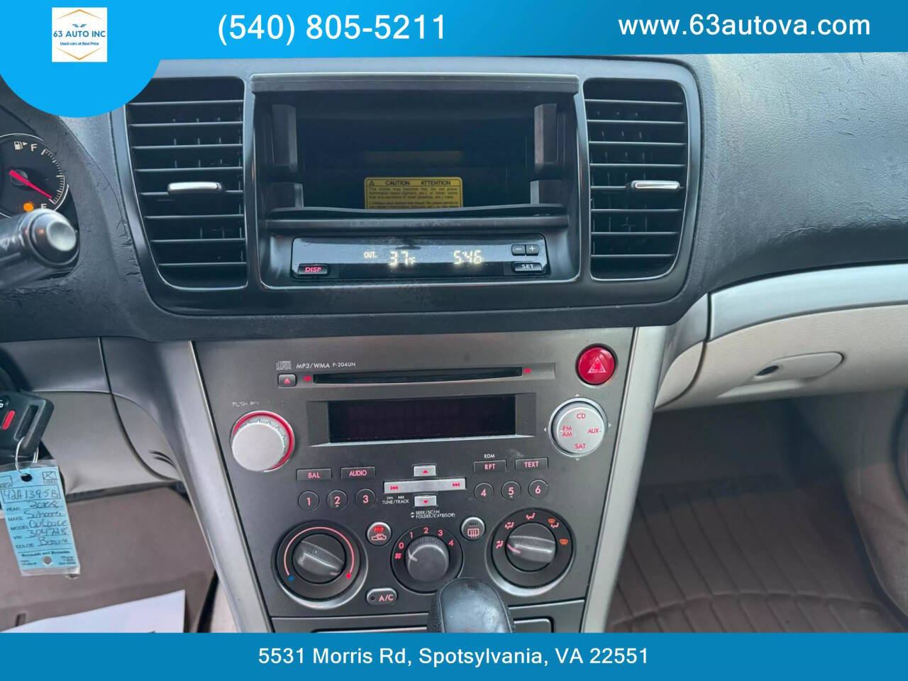 2008 Subaru Outback for sale at 63 Auto Inc in Spotsylvania, VA