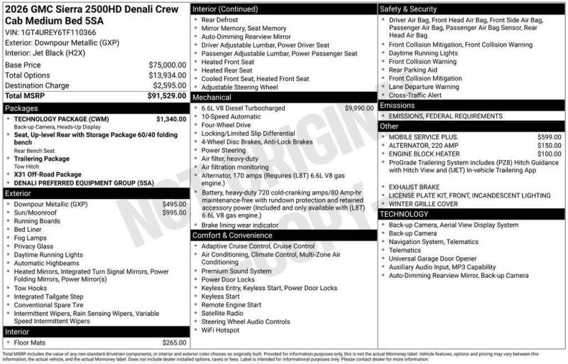 2026 GMC Sierra 2500HD