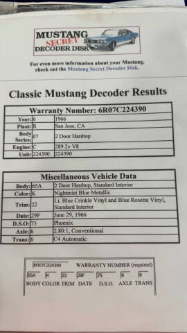 1966 Ford Mustang