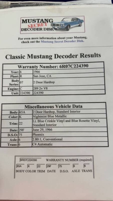1966 Ford Mustang