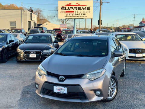 2014 Toyota Corolla for sale at Supreme Auto Sales in Chesapeake VA