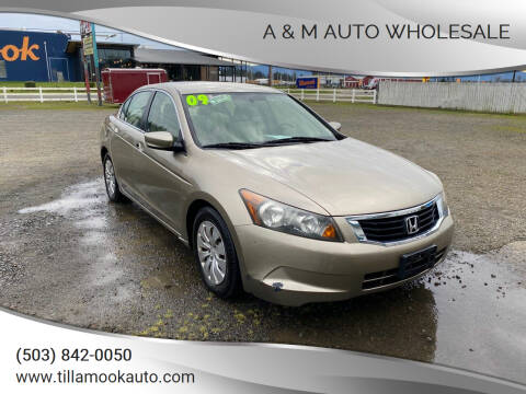 2009 Honda Accord for sale at A & M Auto Wholesale in Tillamook OR