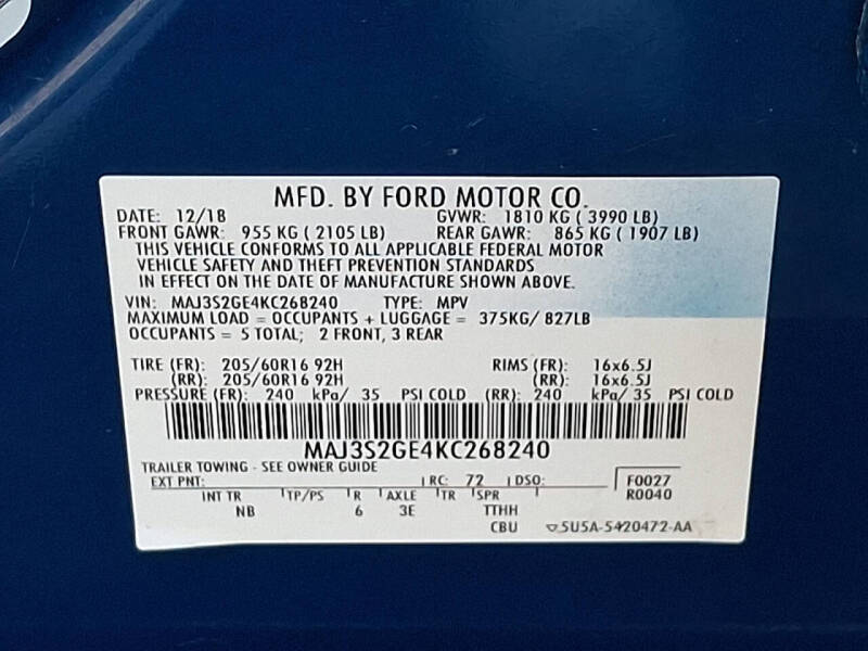 2019 Ford EcoSport SE