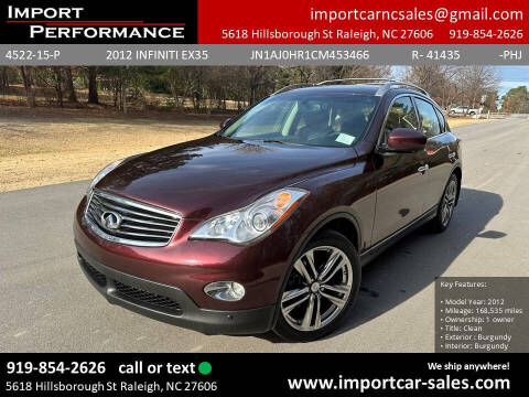 2012 Infiniti EX35 for sale at Import Performance Sales in Raleigh NC