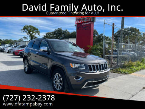 2016 Jeep Grand Cherokee for sale at David Family Auto, Inc. in New Port Richey FL