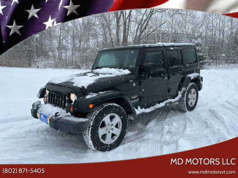 2012 Jeep Wrangler Unlimited for sale at MD Motors LLC in Williston VT