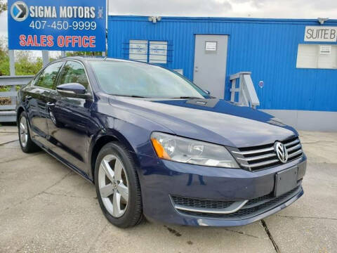 2012 Volkswagen Passat for sale at SIGMA MOTORS USA in Orlando FL