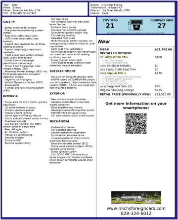 2012 Subaru Forester 2.5X